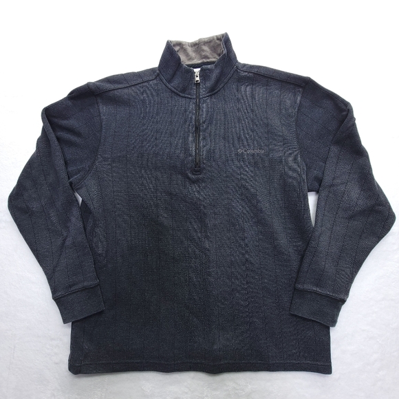 Columbia Sweatshirt Men's Fleece Half Zip Gray Sweater Pullover Size Large - Picture 1 of 9